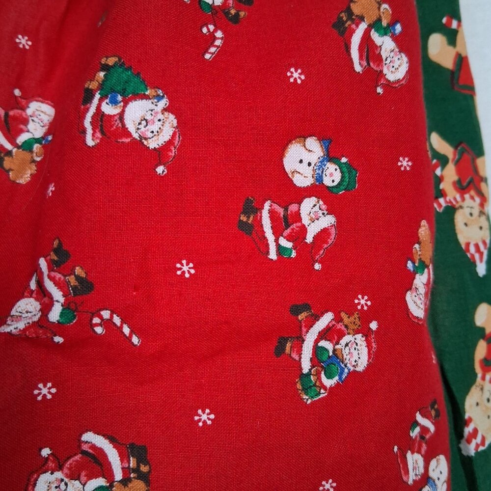 Handmade Christmas Teddy Bear Apron Patchwork Holiday One Of A Kind Homemade - Picture 12 of 15